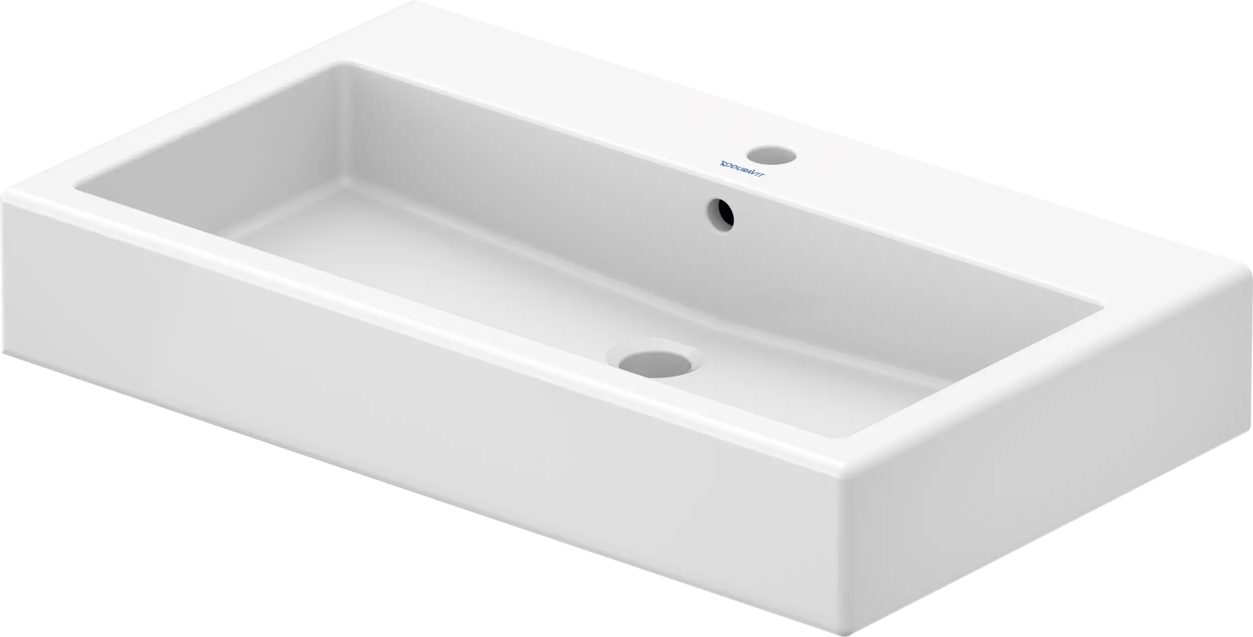 Duravit Vero 31 1/2'' Rectangular Vessel Sink in White with Single Faucet Hole and with Overflow
