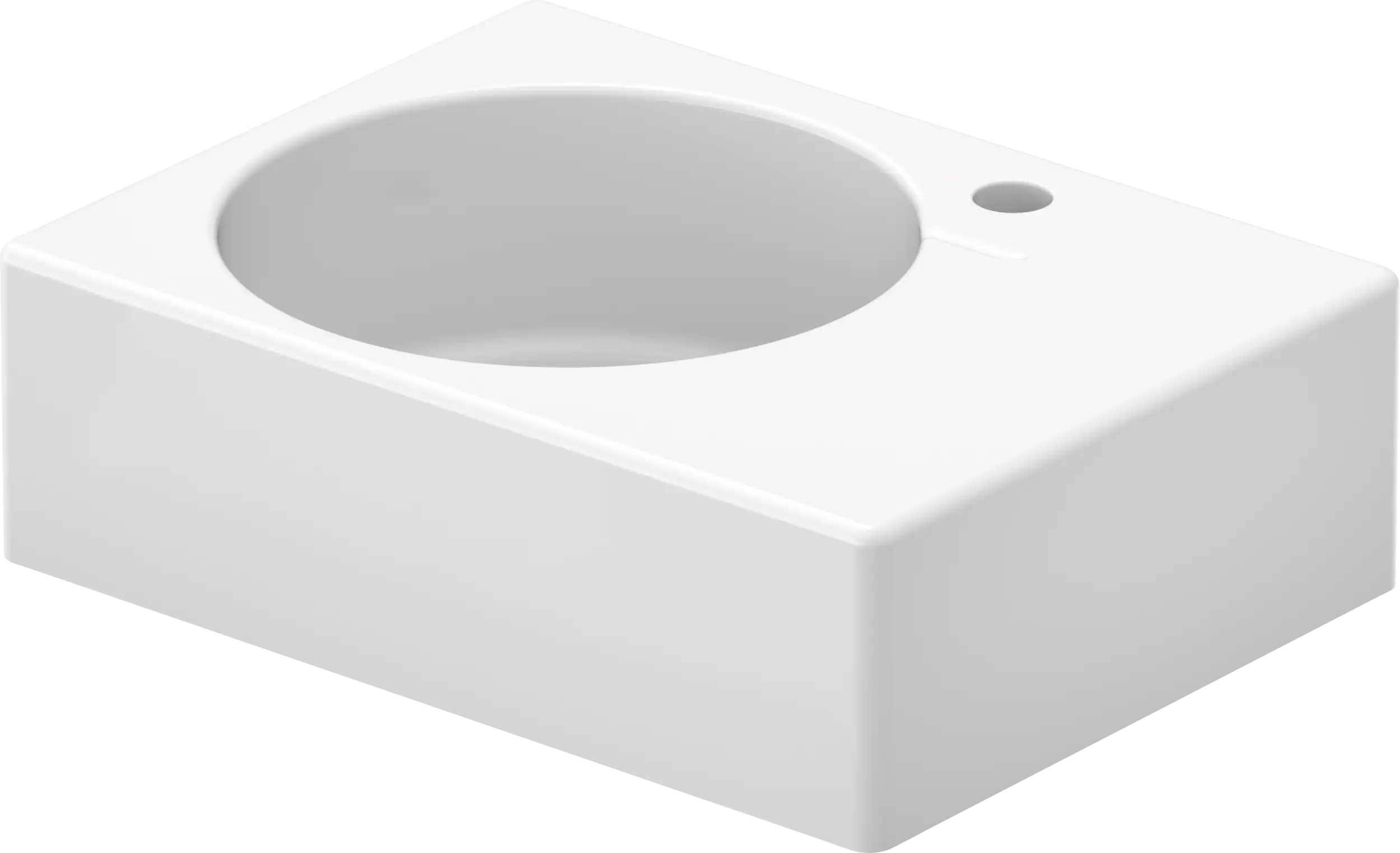 Duravit Design Classics 24 1/4'' Rectangular Wall Mounted Sink in White with Single Faucet Hole and with Overflow