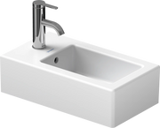 Duravit Vero 9 7/8'' Rectangular Wall Mounted Sink in White with Single Faucet Hole and with Overflow