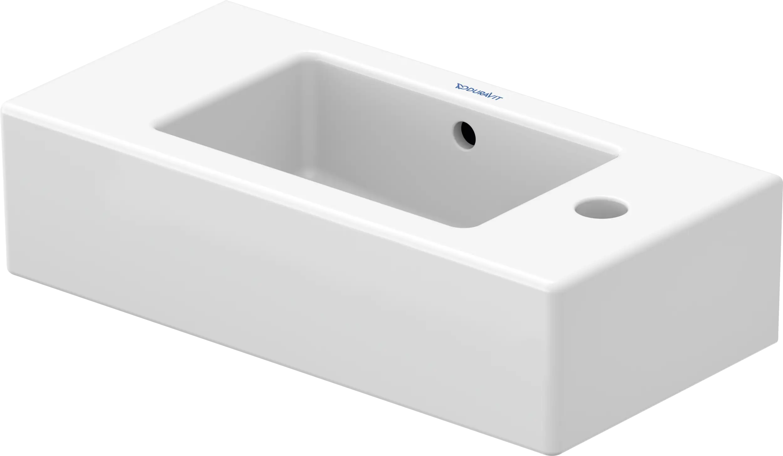 Duravit Vero 19 5/8'' Rectangular Wall Mounted Sink in White with Single Faucet Hole and with Overflow