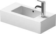 Duravit Vero 19 5/8'' Rectangular Wall Mounted Sink in White with Single Faucet Hole and with Overflow