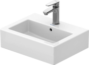 Duravit Vero 17 3/4'' Rectangular Wall Mounted Sink in White with Single Faucet Hole and with Overflow