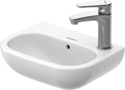 Duravit D-Code 14 1/8'' Rectangular Wall Mounted Sink in White with Single Faucet Hole and with Overflow