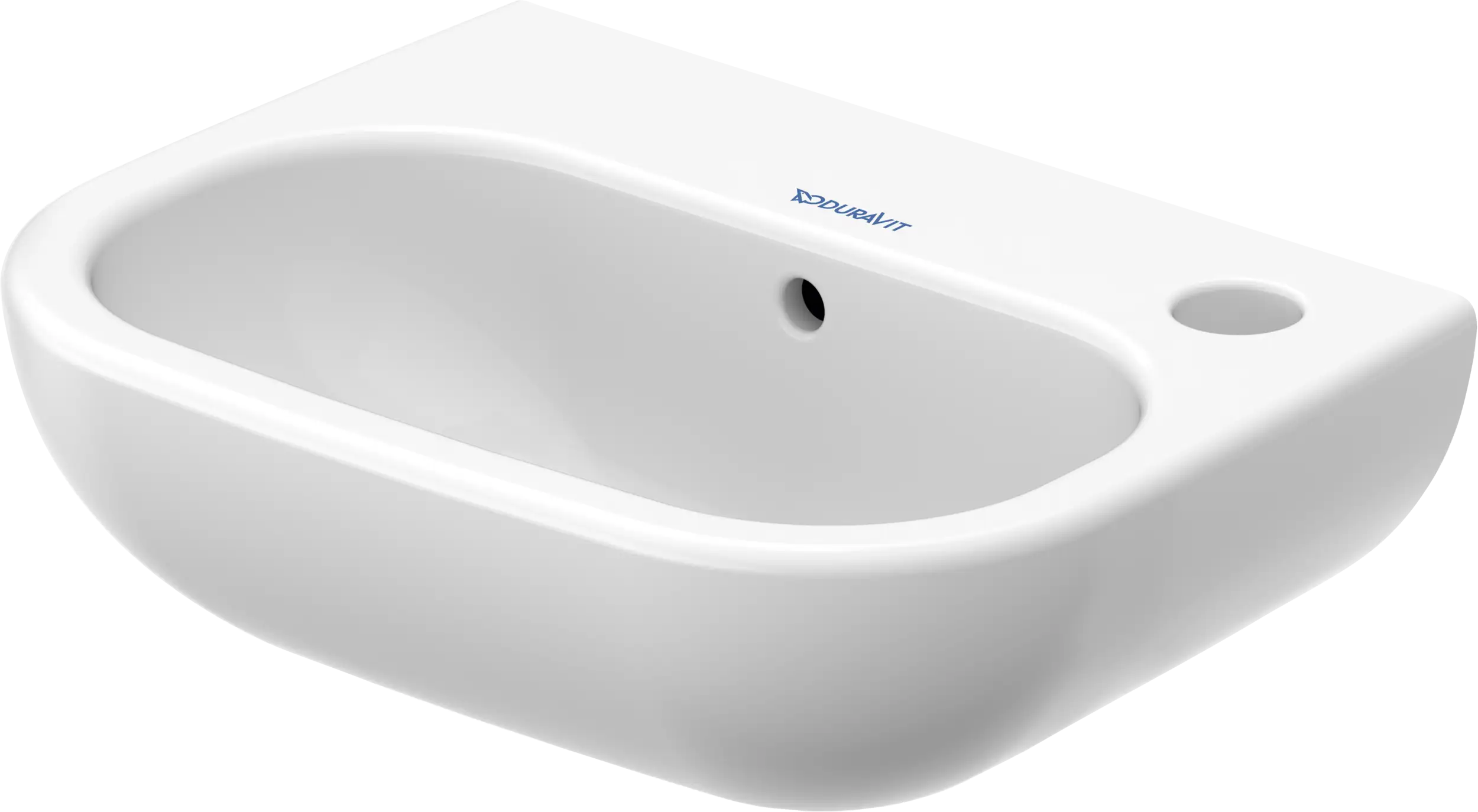 Duravit D-Code 14 1/8'' Rectangular Wall Mounted Sink in White with Single Faucet Hole and with Overflow