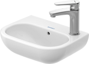Duravit D-Code 14 1/8'' Rectangular Wall Mounted Sink in White with Single Faucet Hole and with Overflow