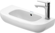 Duravit D-Code 19 5/8'' Rectangular Wall Mounted Sink in White with Single Faucet Hole and with Overflow