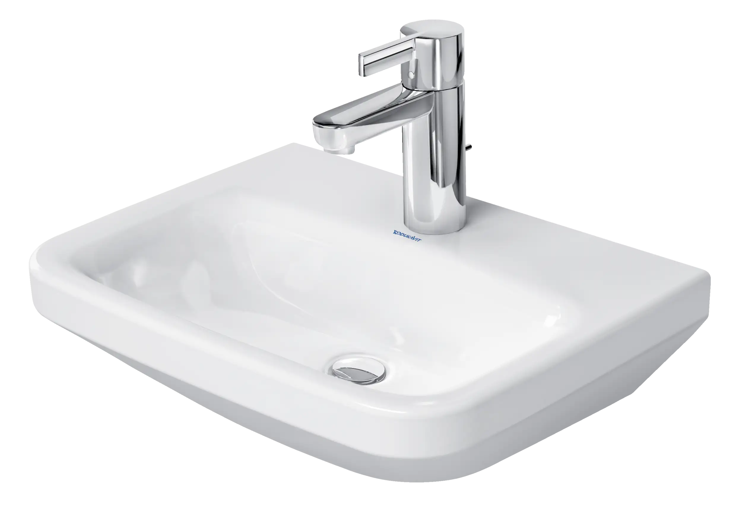 Duravit DuraStyle 17 3/4'' Rectangular Wall Mounted Sink in White with Single Faucet Hole and