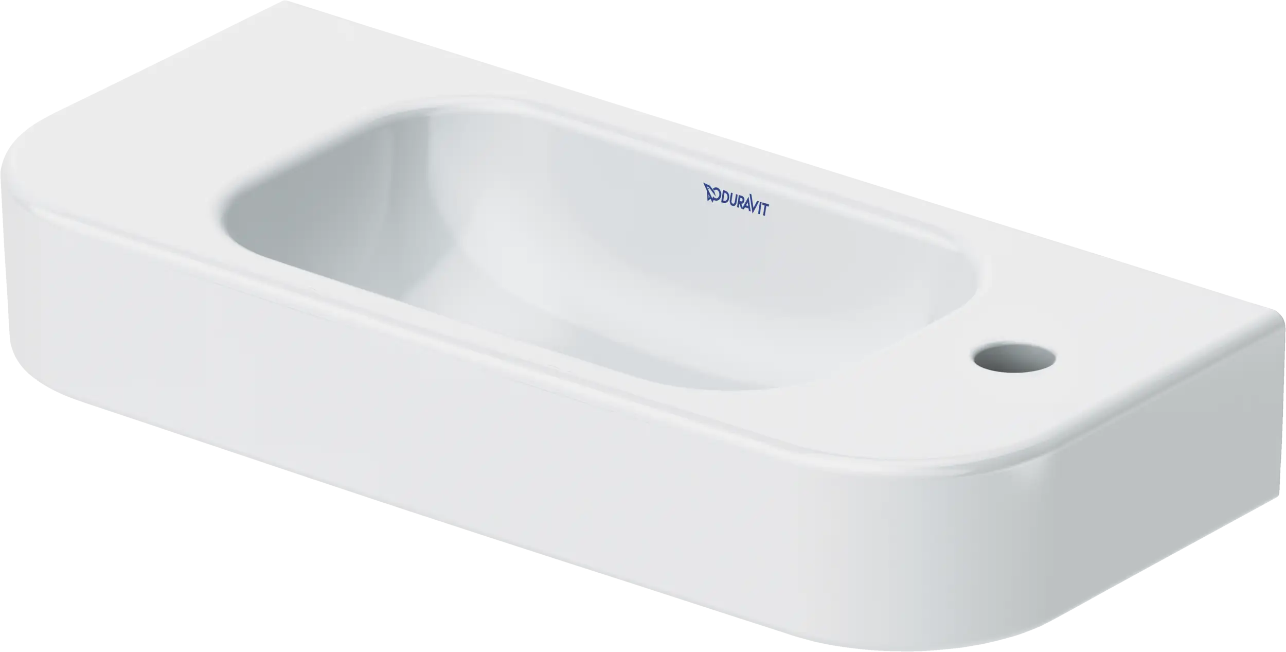 Duravit Happy D.2 19 5/8'' Rectangular Wall Mounted Sink in White with Single Faucet Hole and