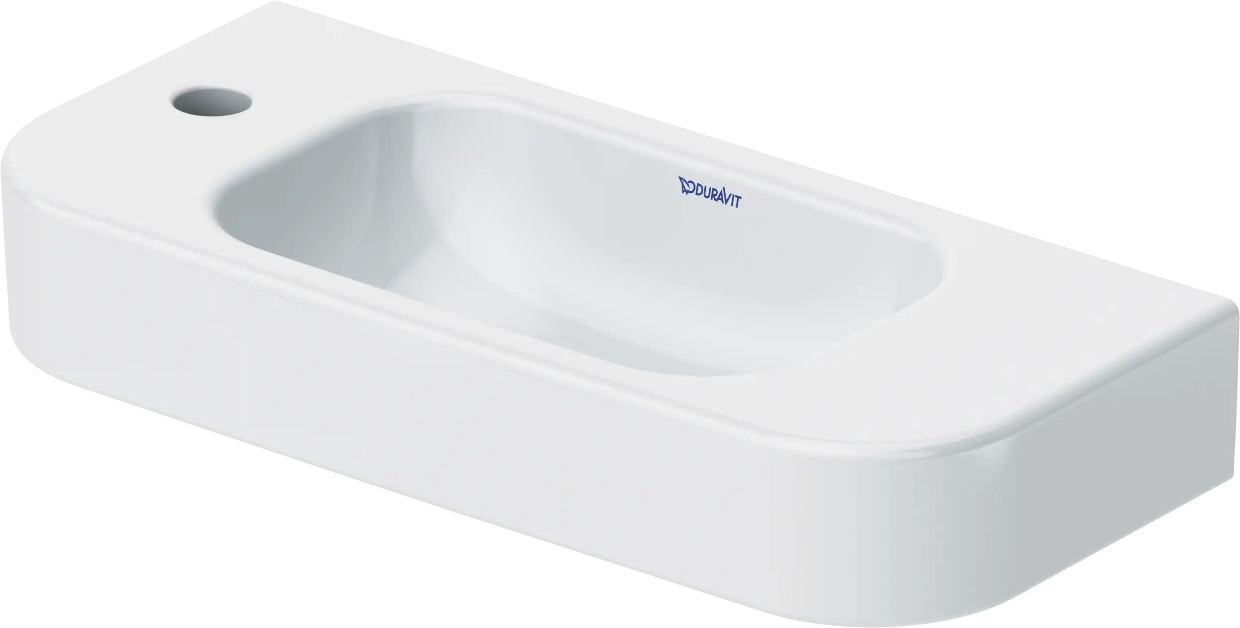 Duravit Happy D.2 19 5/8'' Rectangular Wall Mounted Sink in White with Single Faucet Hole and