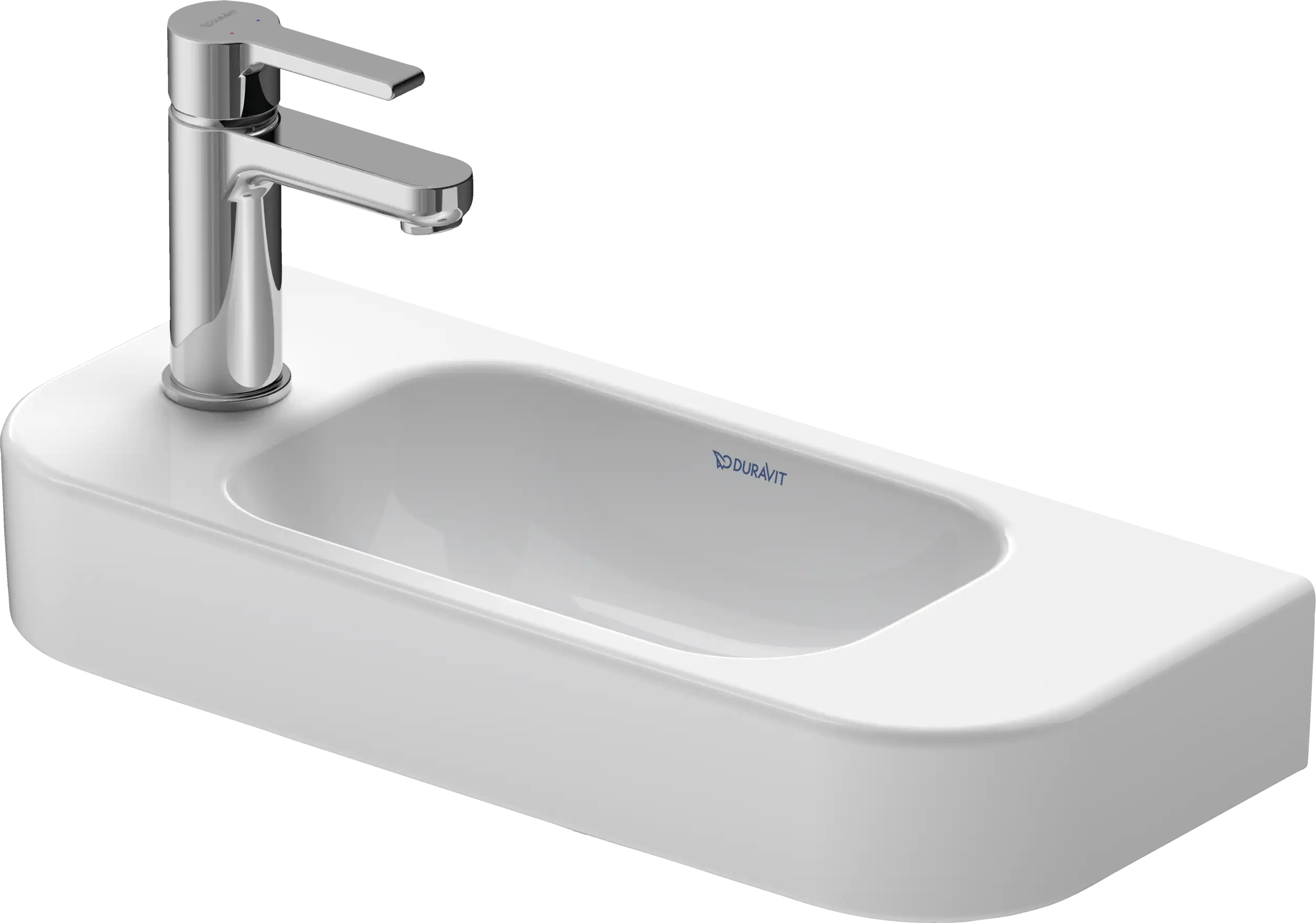Duravit Happy D.2 19 5/8'' Rectangular Wall Mounted Sink in White with Single Faucet Hole and