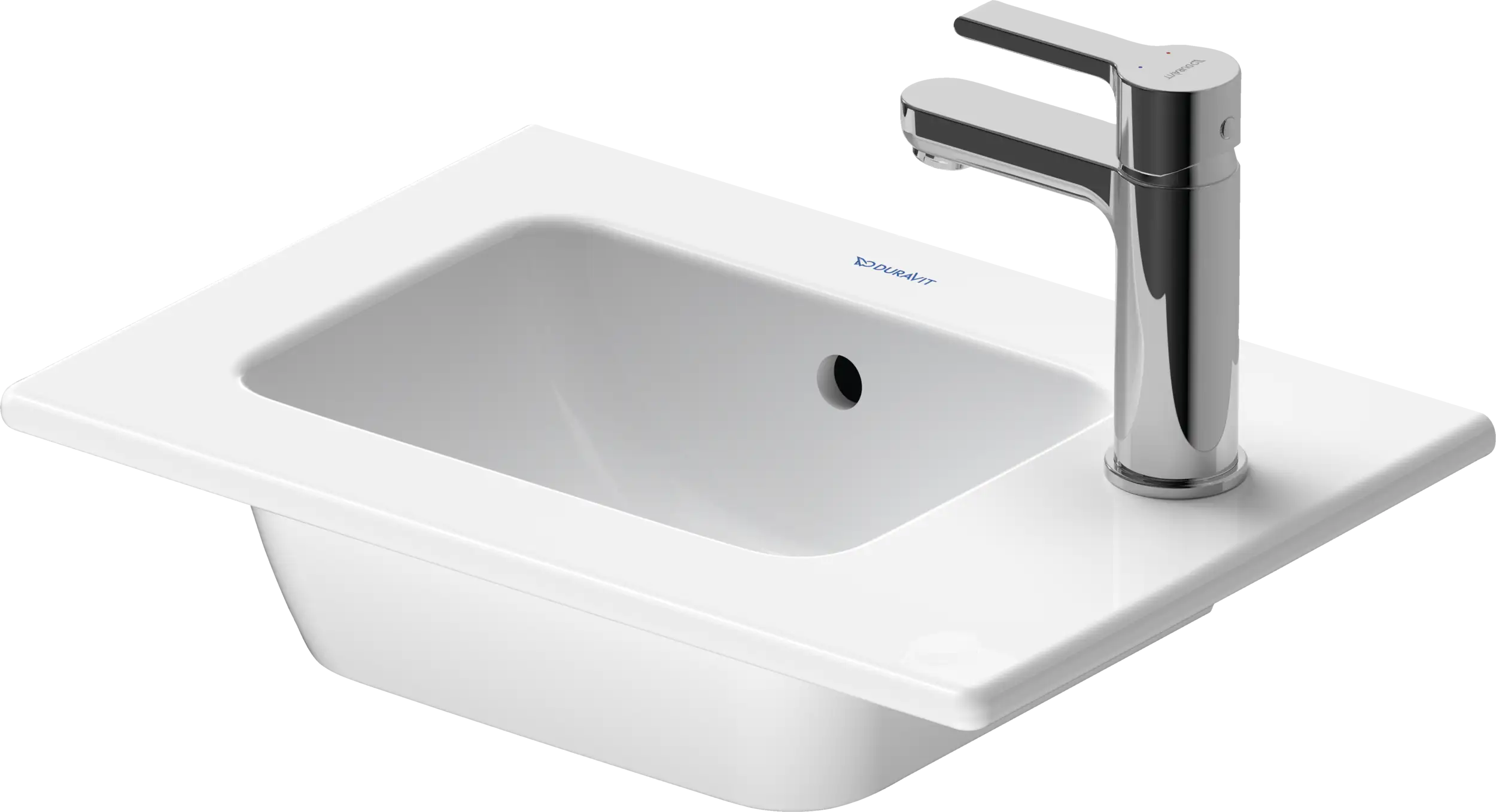 Duravit ME by Starck 16 7/8'' Rectangular Wall Mounted Sink with Single Faucet Hole and with Overflow