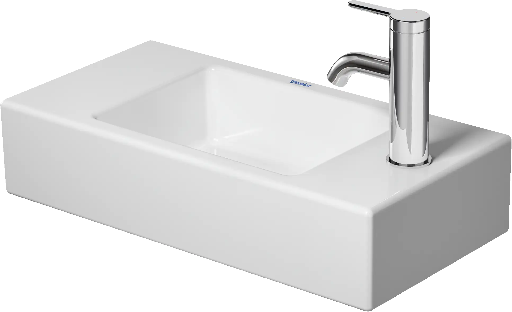 Duravit Vero 19 5/8'' Rectangular Wall Mounted Sink in White with Single Faucet Hole and