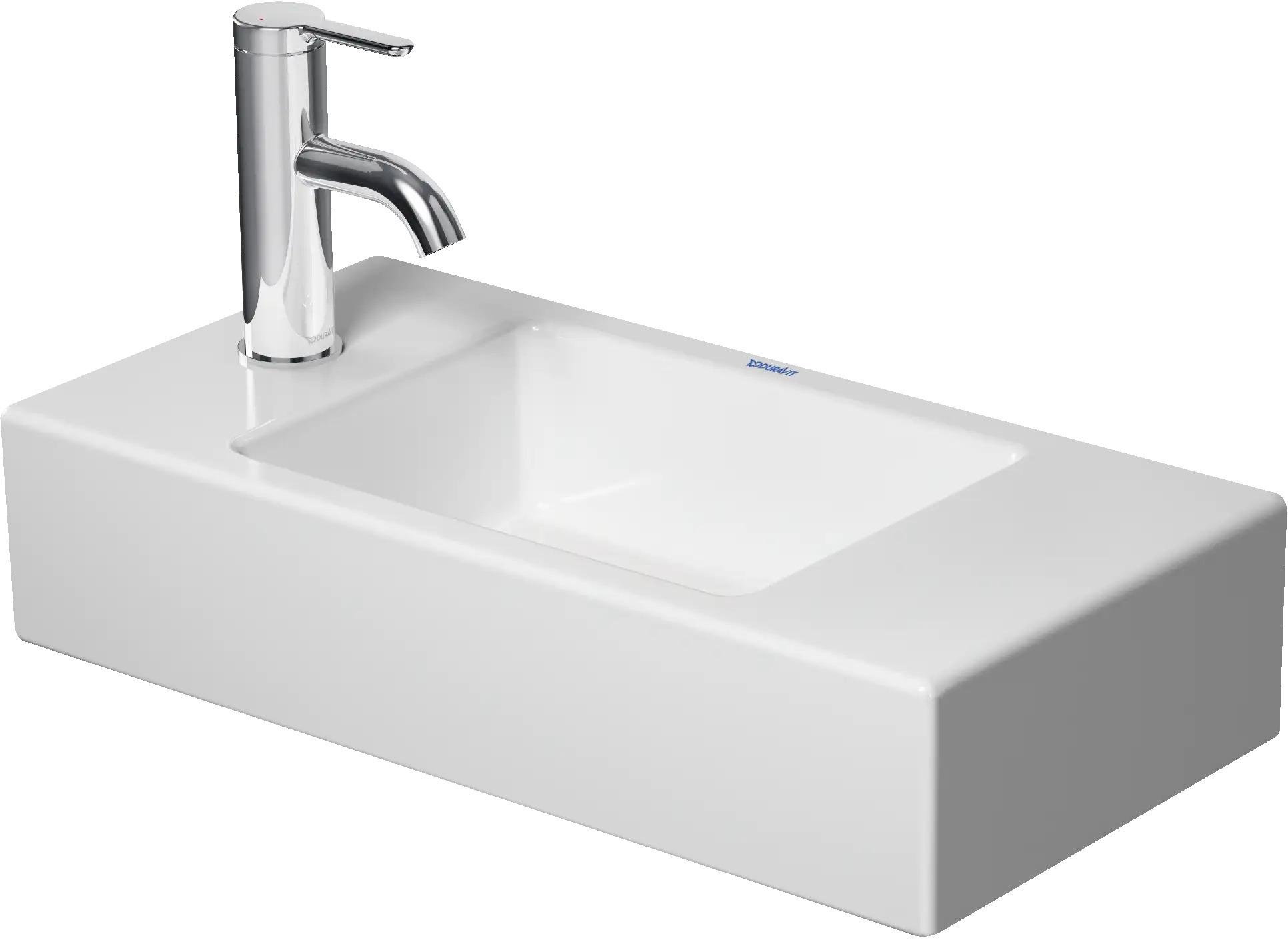 Duravit Vero 19 5/8'' Rectangular Wall Mounted Sink in White with Single Faucet Hole and