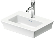 Duravit White Tulip 17 3/4'' Rectangular Wall Mounted Sink in White with Single Faucet Hole and