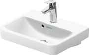 Duravit No.1 17 3/4'' Rectangular Wall Mounted Sink in White with Single Faucet Hole and with Overflow