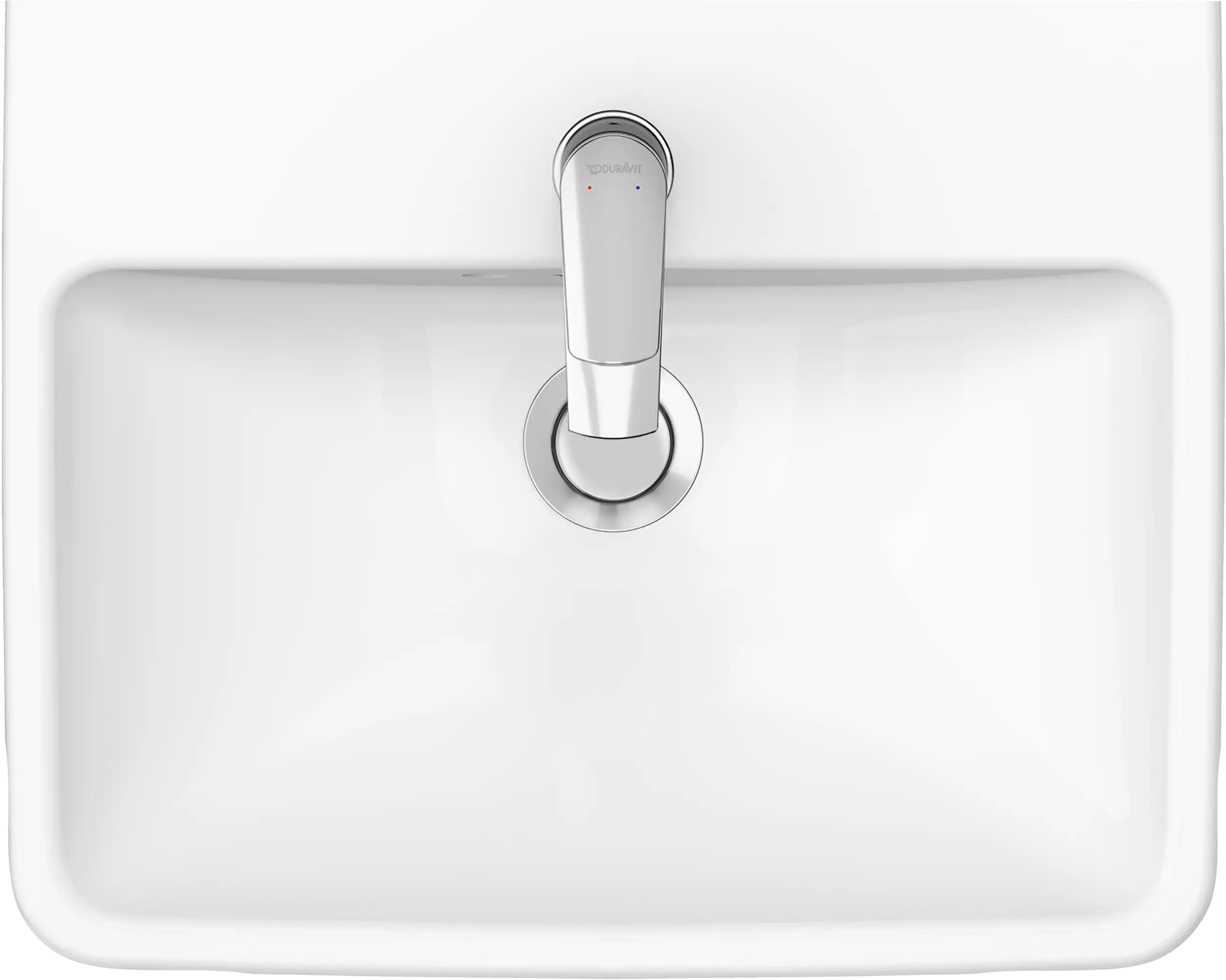 Duravit No.1 19 5/8'' Rectangular Wall Mounted Sink in White with Single Faucet Hole and with Overflow
