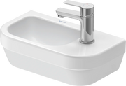 Duravit D-Code 8 5/8'' Round Wall Mounted Sink in White with Single Faucet Hole and