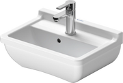 Duravit Starck 3 17 3/4'' Rectangular Wall Mounted Sink in White with Single Faucet Hole and with Overflow
