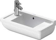 Duravit Starck 3 19 5/8'' Rectangular Wall Mounted Sink in White with Overflow