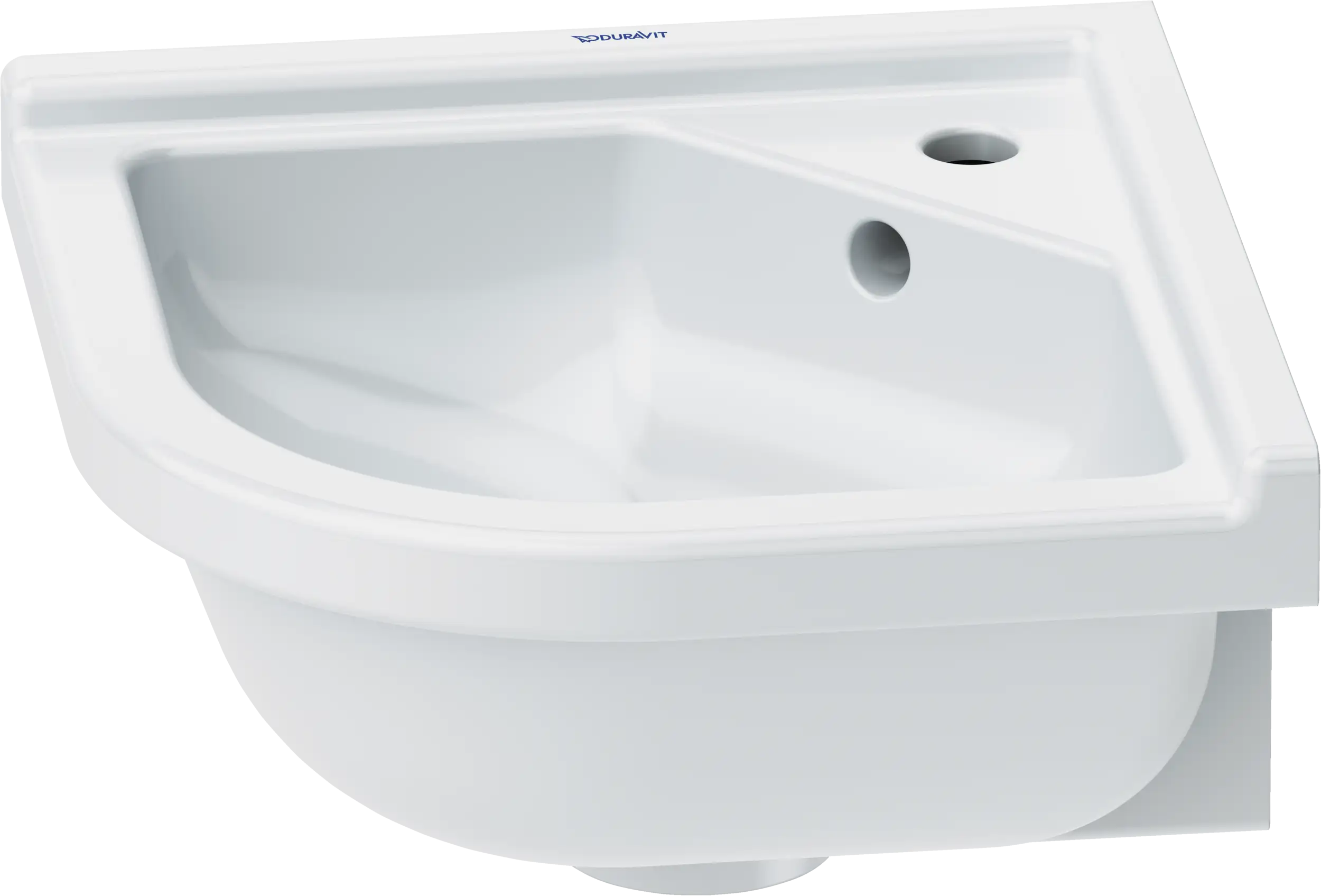 Duravit Starck 3 16 7/8'' Rectangular Wall Mounted Sink in White with Single Faucet Hole and with Overflow