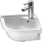 Duravit Starck 3 16 7/8'' Rectangular Wall Mounted Sink in White with Single Faucet Hole and with Overflow