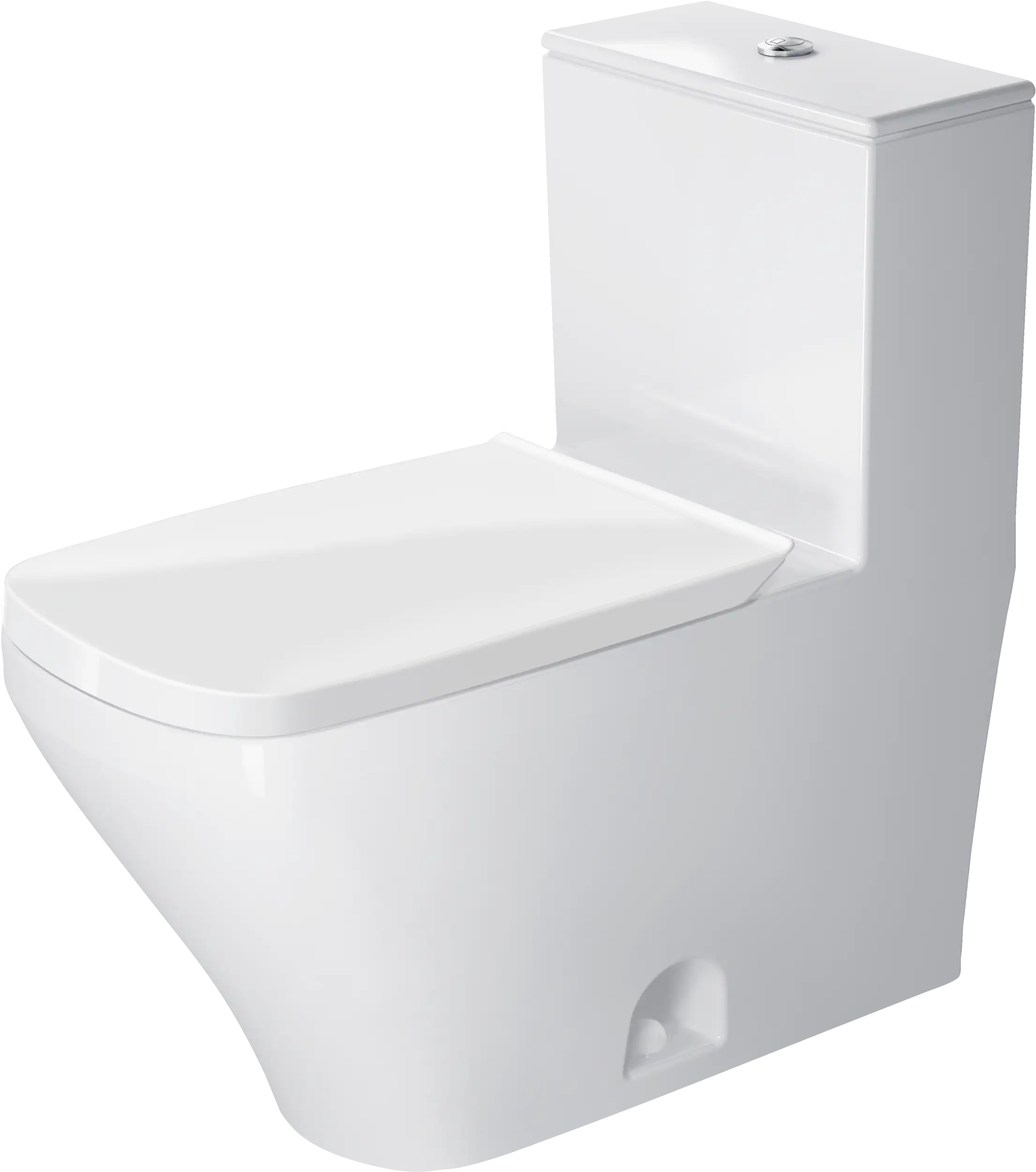 Duravit DuraStyle 1.28 GPF Single Flush Elongated One Piece Toilet in White, Top Push Button Flush - Seat Sold Separately