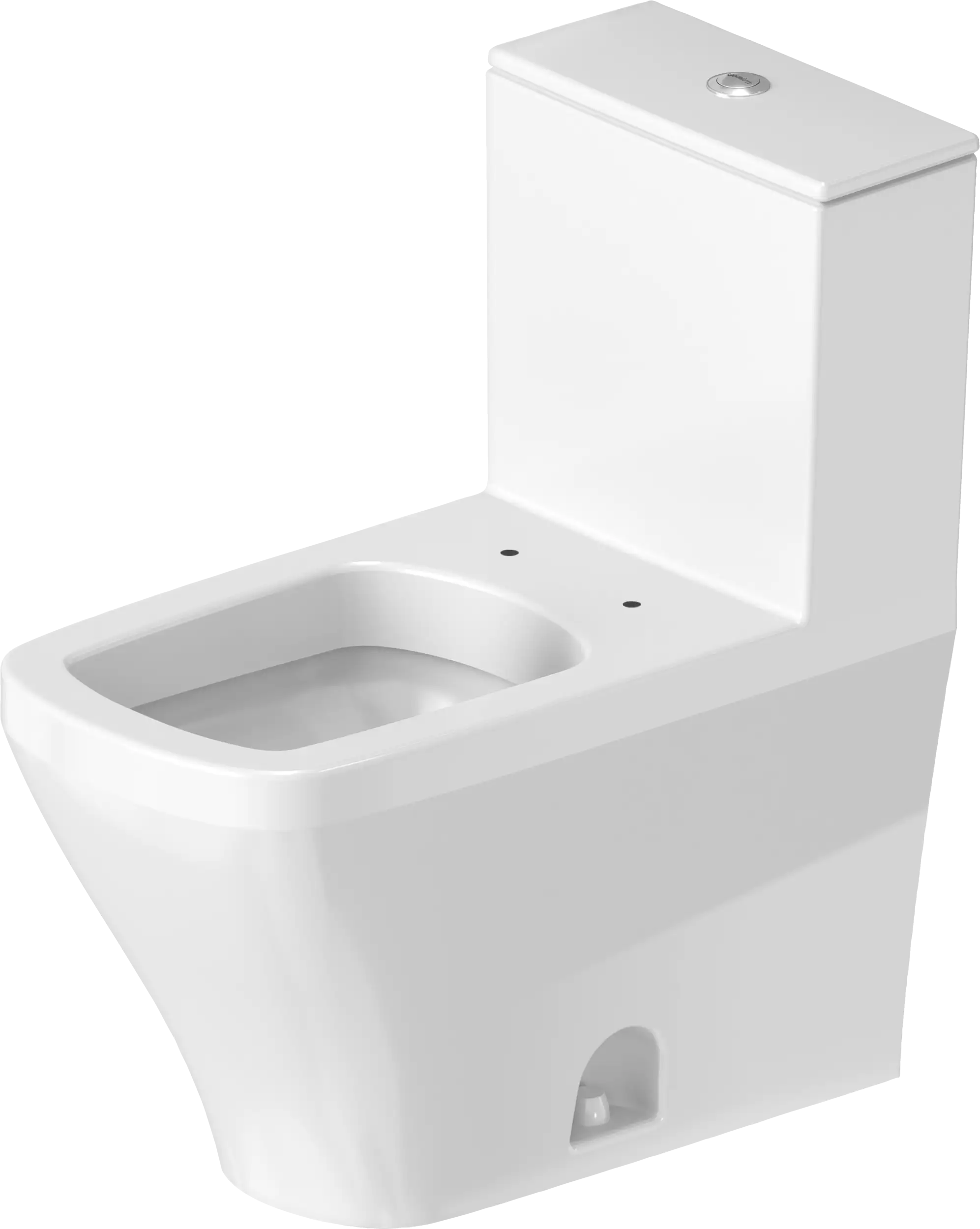 Duravit DuraStyle 1.28 GPF Single Flush Elongated One Piece Toilet in White, Top Push Button Flush - Seat Sold Separately