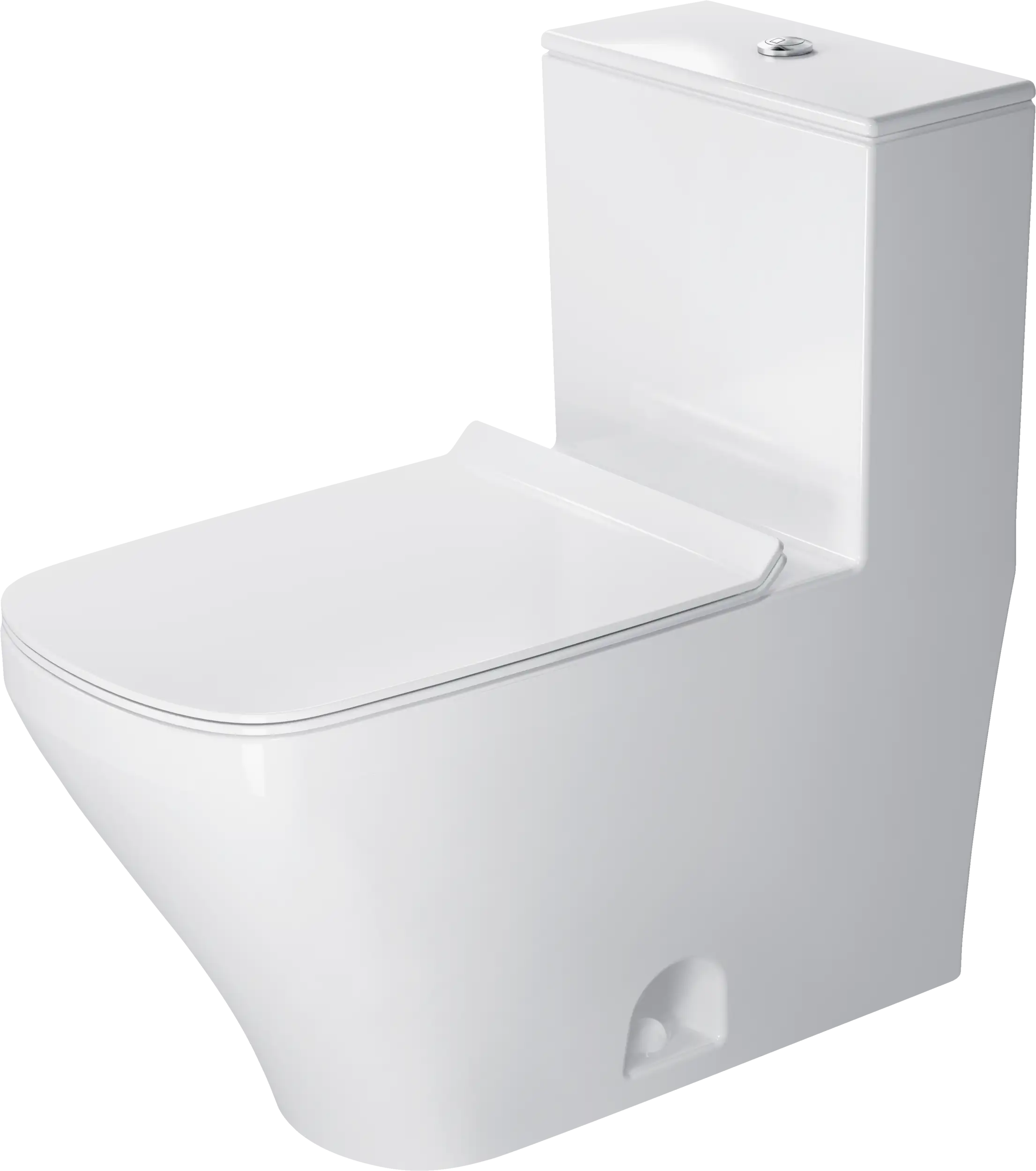 Duravit DuraStyle 1.28 GPF Single Flush Elongated One Piece Toilet in White, Top Push Button Flush - Seat Sold Separately