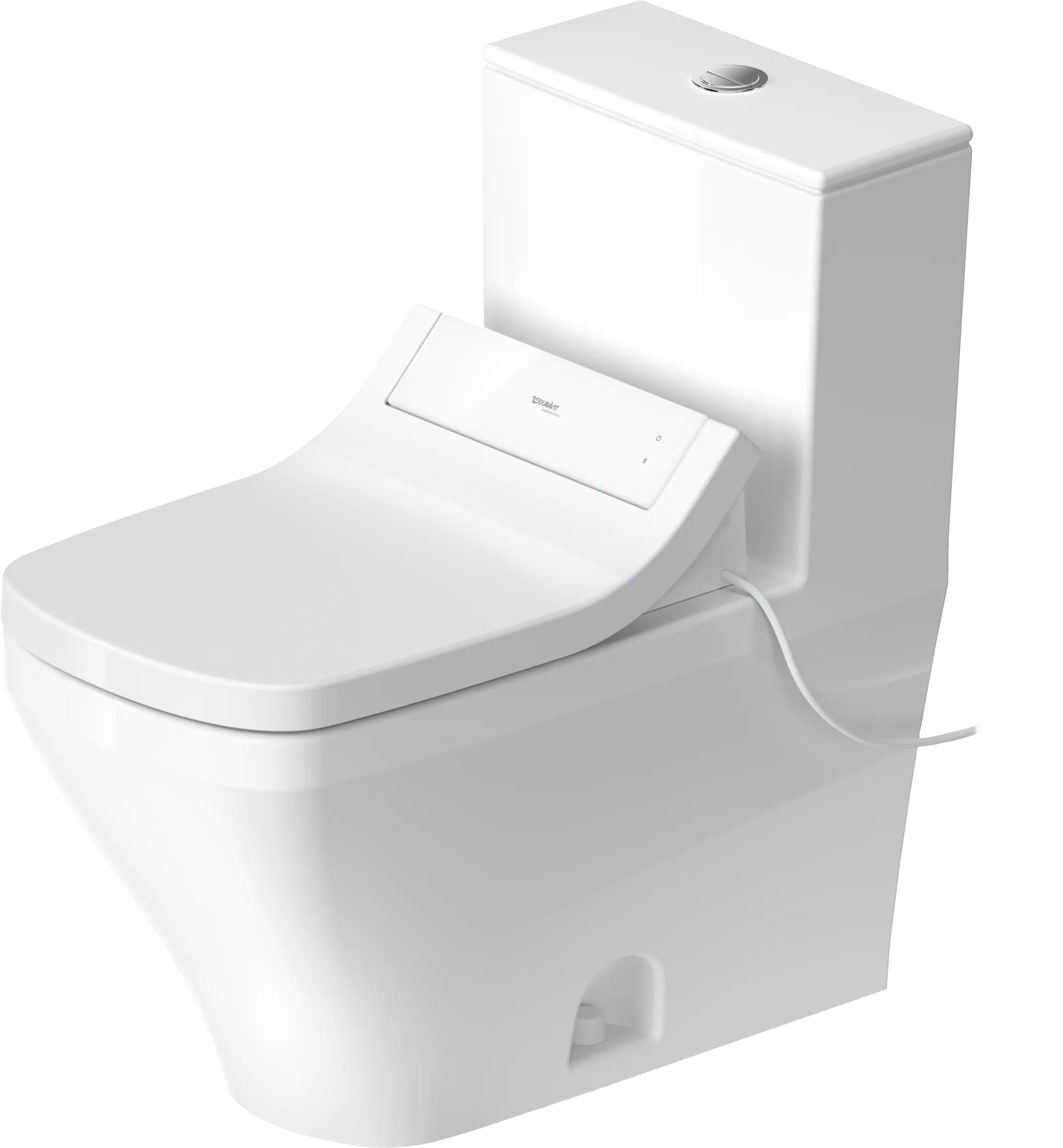 Duravit DuraStyle 1.28 GPF Single Flush Elongated One Piece Toilet in White, Top Push Button Flush - Seat Sold Separately