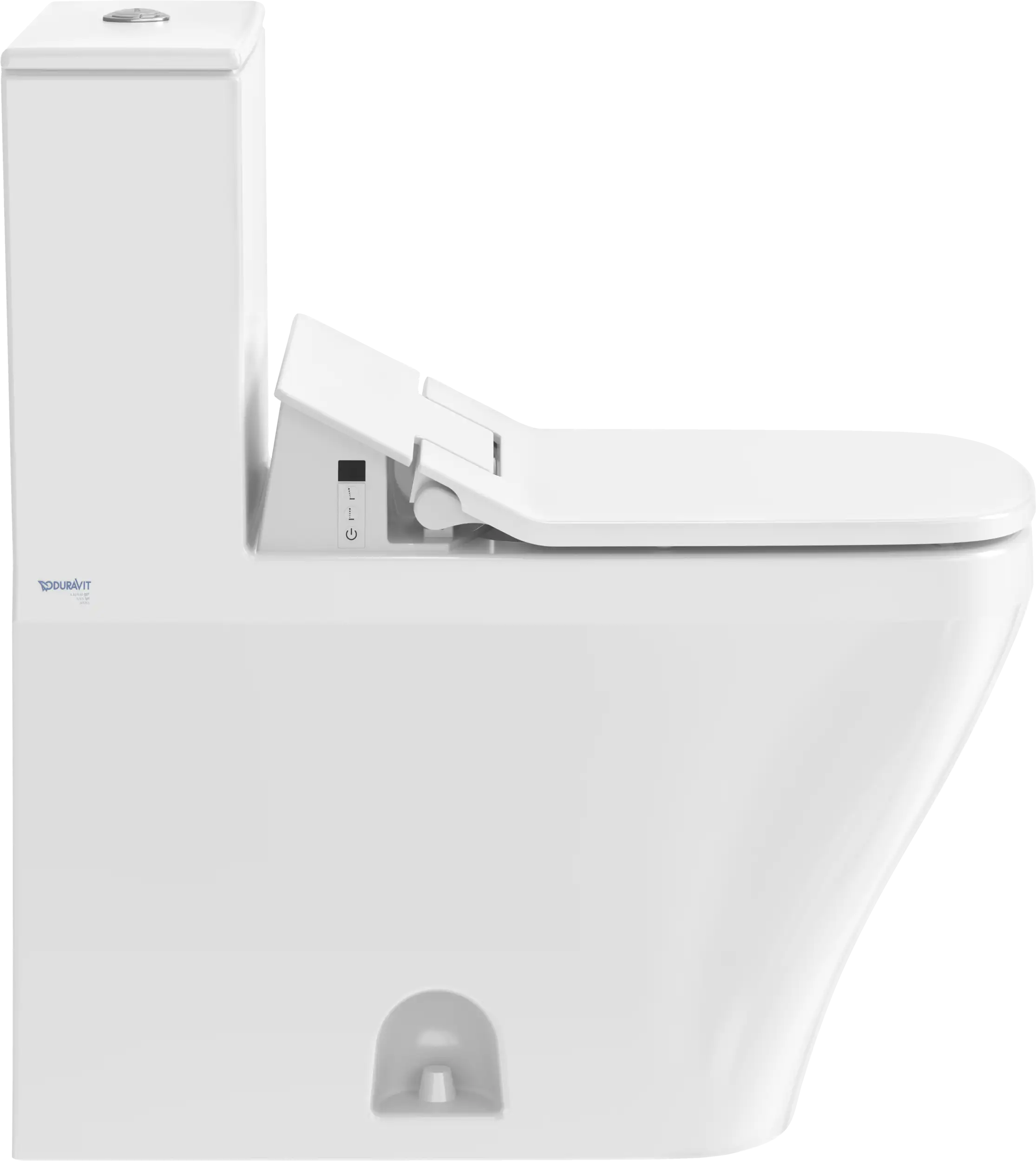 Duravit DuraStyle 1.28 GPF Single Flush Elongated One Piece Toilet in White, Top Push Button Flush - Seat Sold Separately