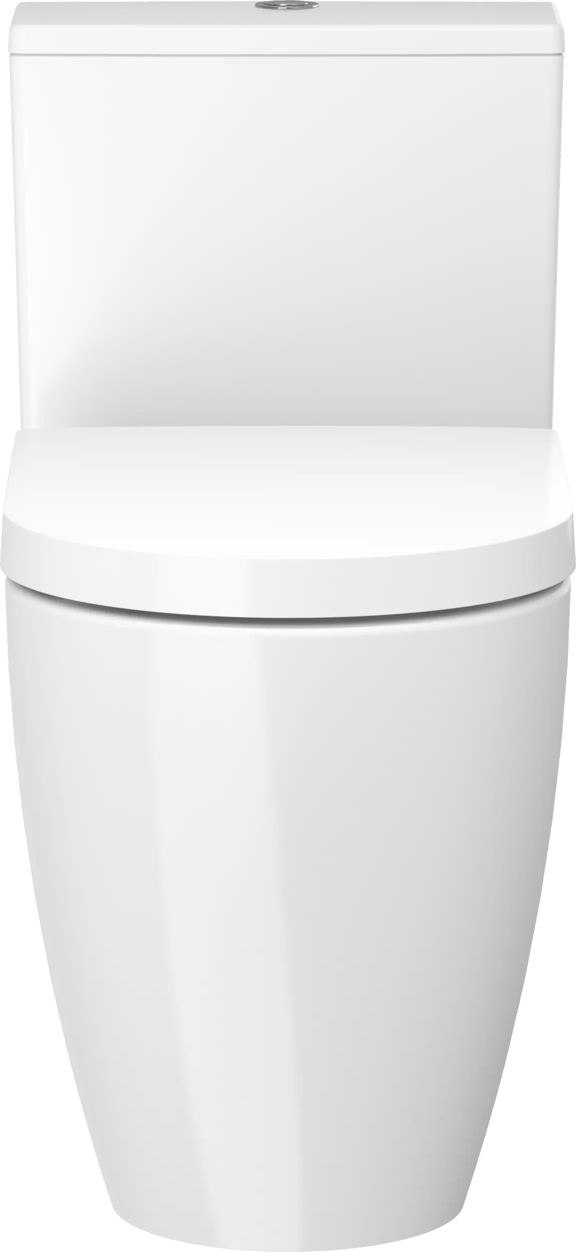 Duravit ME by Starck 1.32/0.92 GPF Dual Flush Rimless Elongated One Piece Toilet in White, Top Push Button Flush - Seat Sold Separately