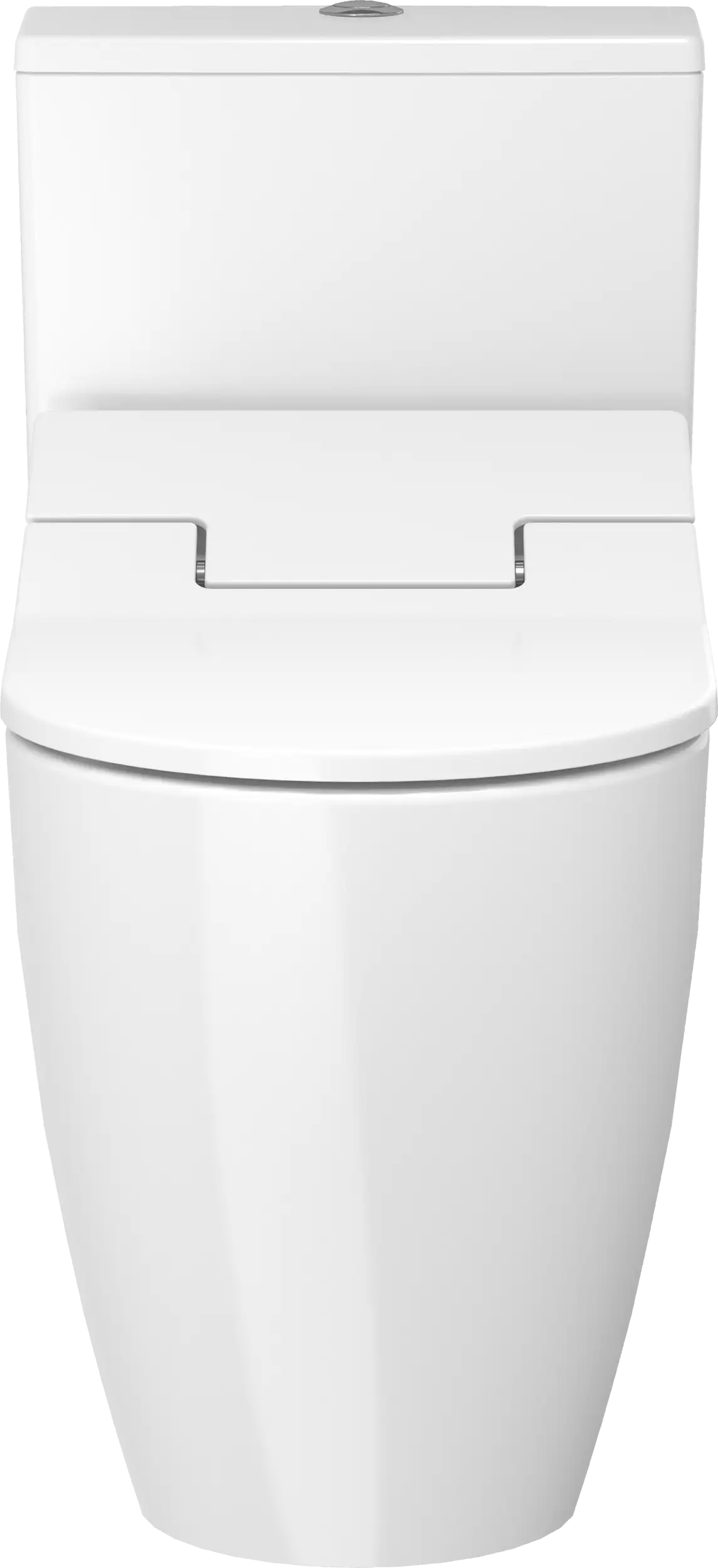 Duravit ME by Starck 1.32/0.92 GPF Dual Flush Rimless Elongated One Piece Toilet in White, Top Push Button Flush - Seat Sold Separately