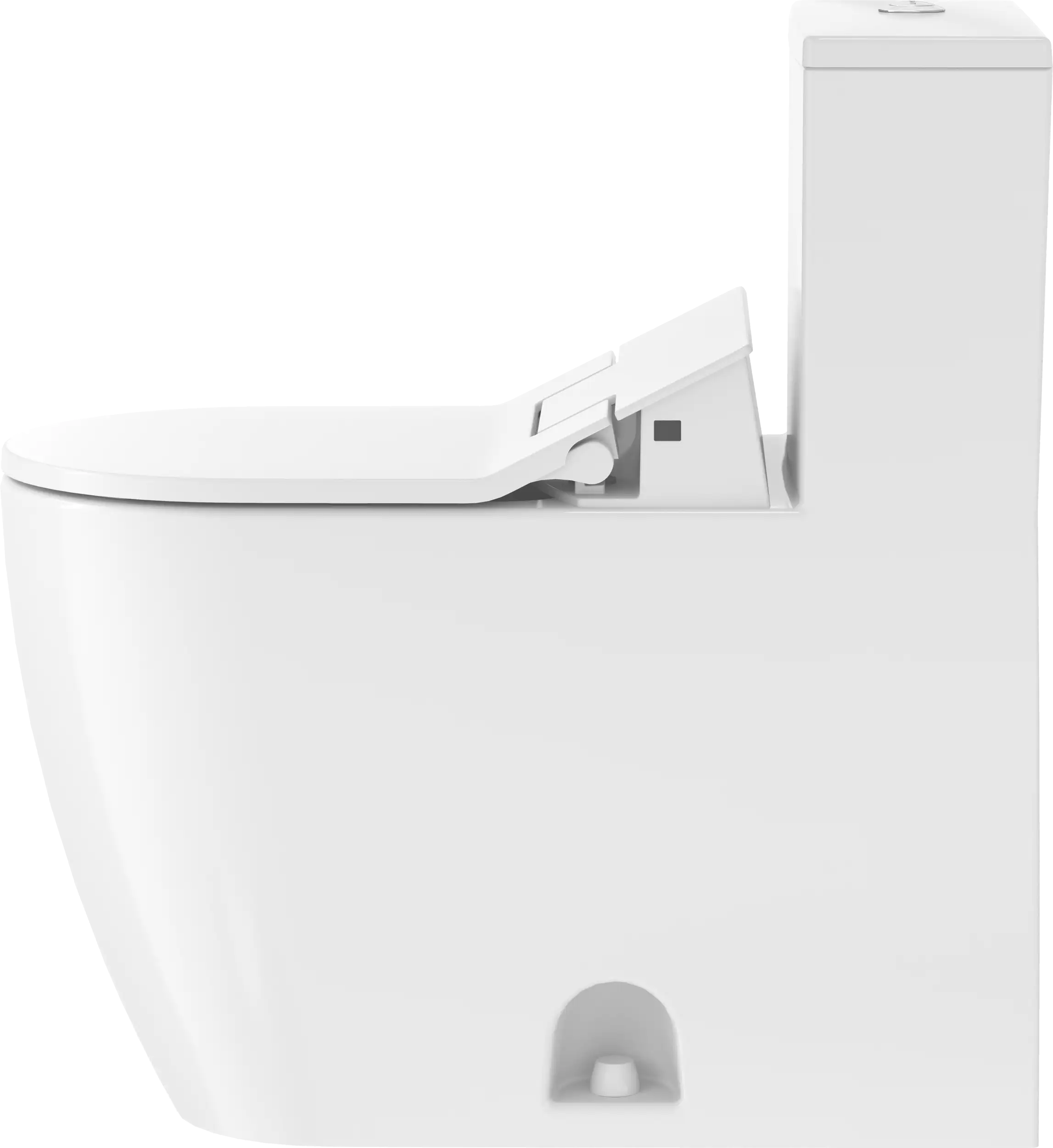 Duravit ME by Starck 1.32/0.92 GPF Dual Flush Rimless Elongated One Piece Toilet in White, Top Push Button Flush - Seat Sold Separately