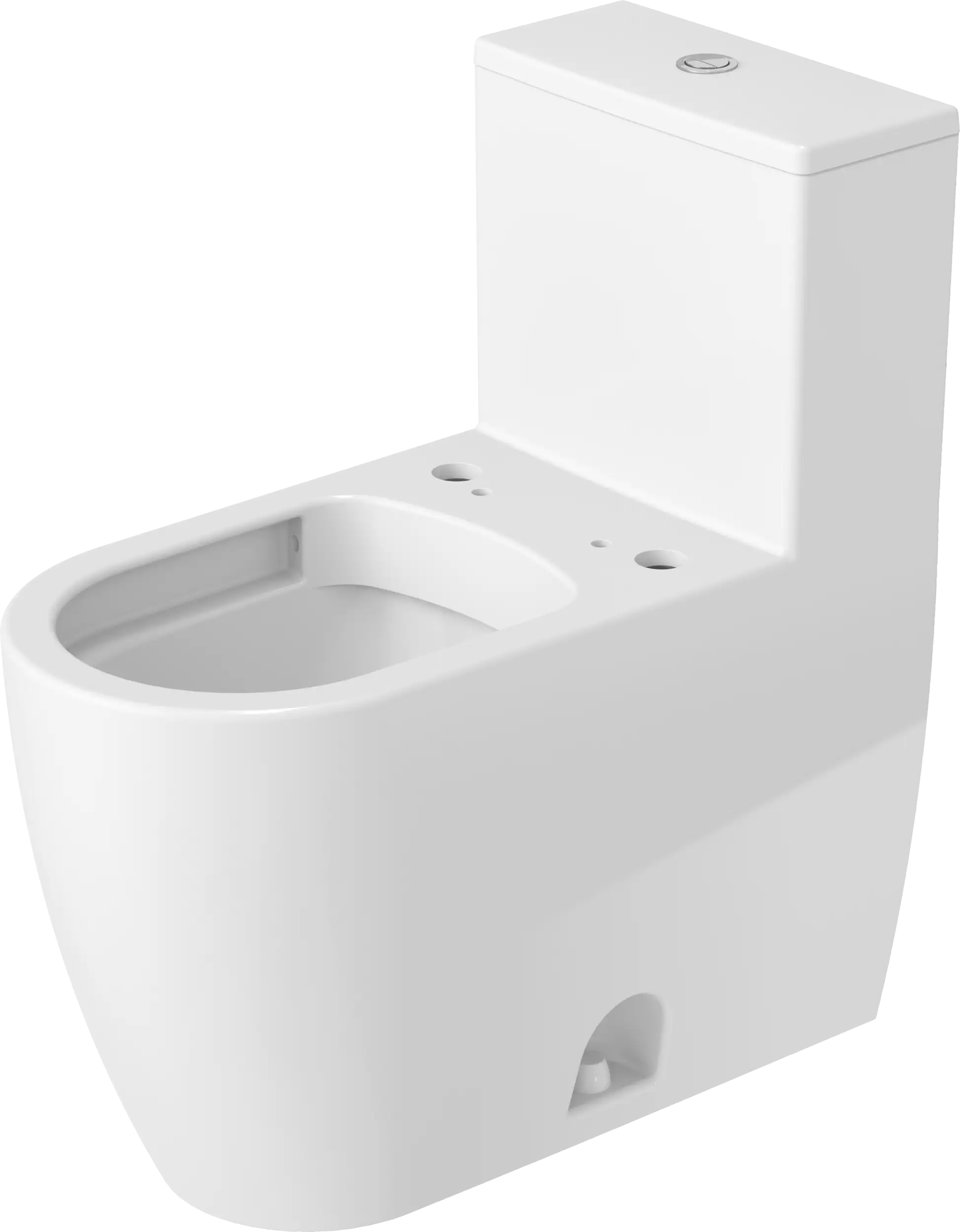 Duravit ME by Starck 1.32/0.92 GPF Dual Flush Rimless Elongated One Piece Toilet in White, Top Push Button Flush - Seat Sold Separately