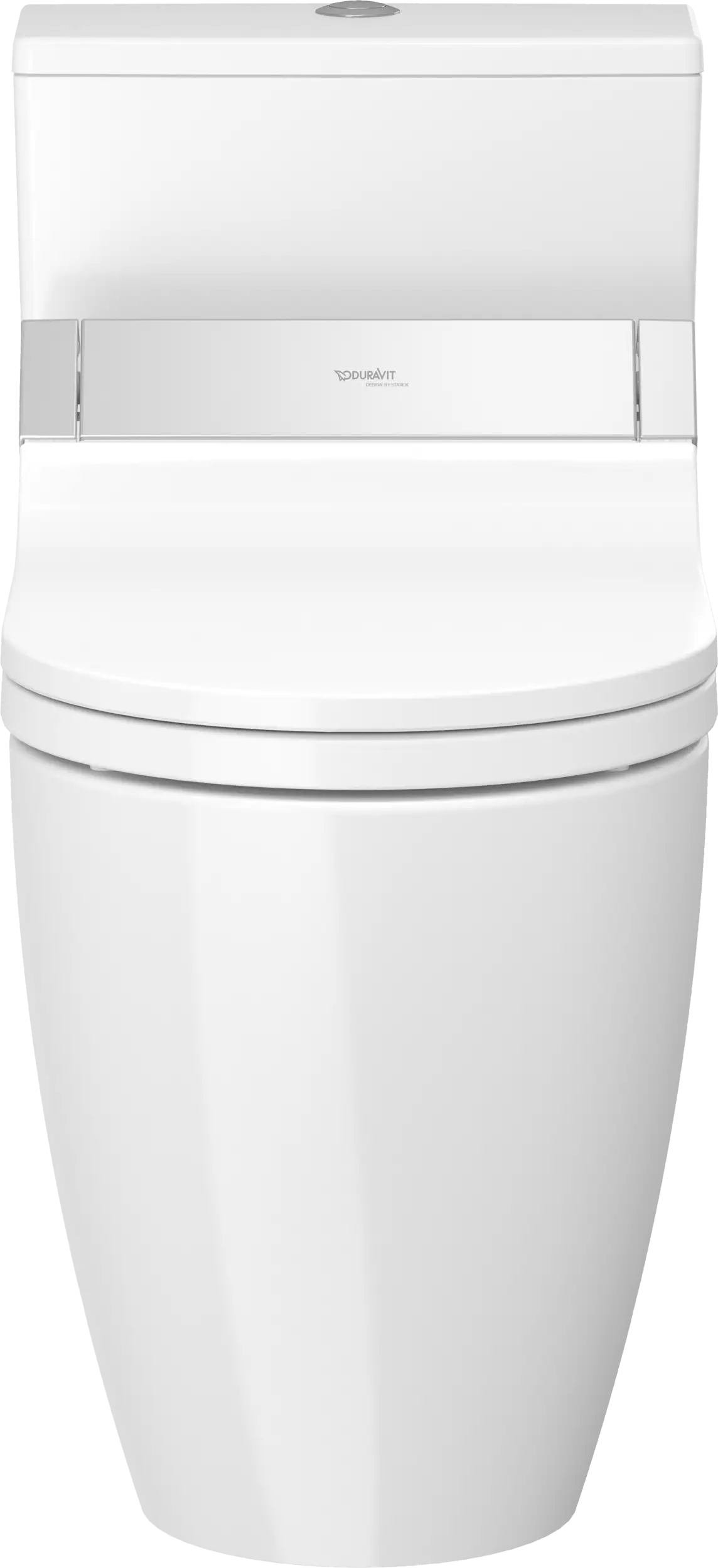 Duravit ME by Starck 1.28 GPF Single Flush Rimless Elongated One Piece Toilet in White, Top Push Button Flush - Seat Sold Separately