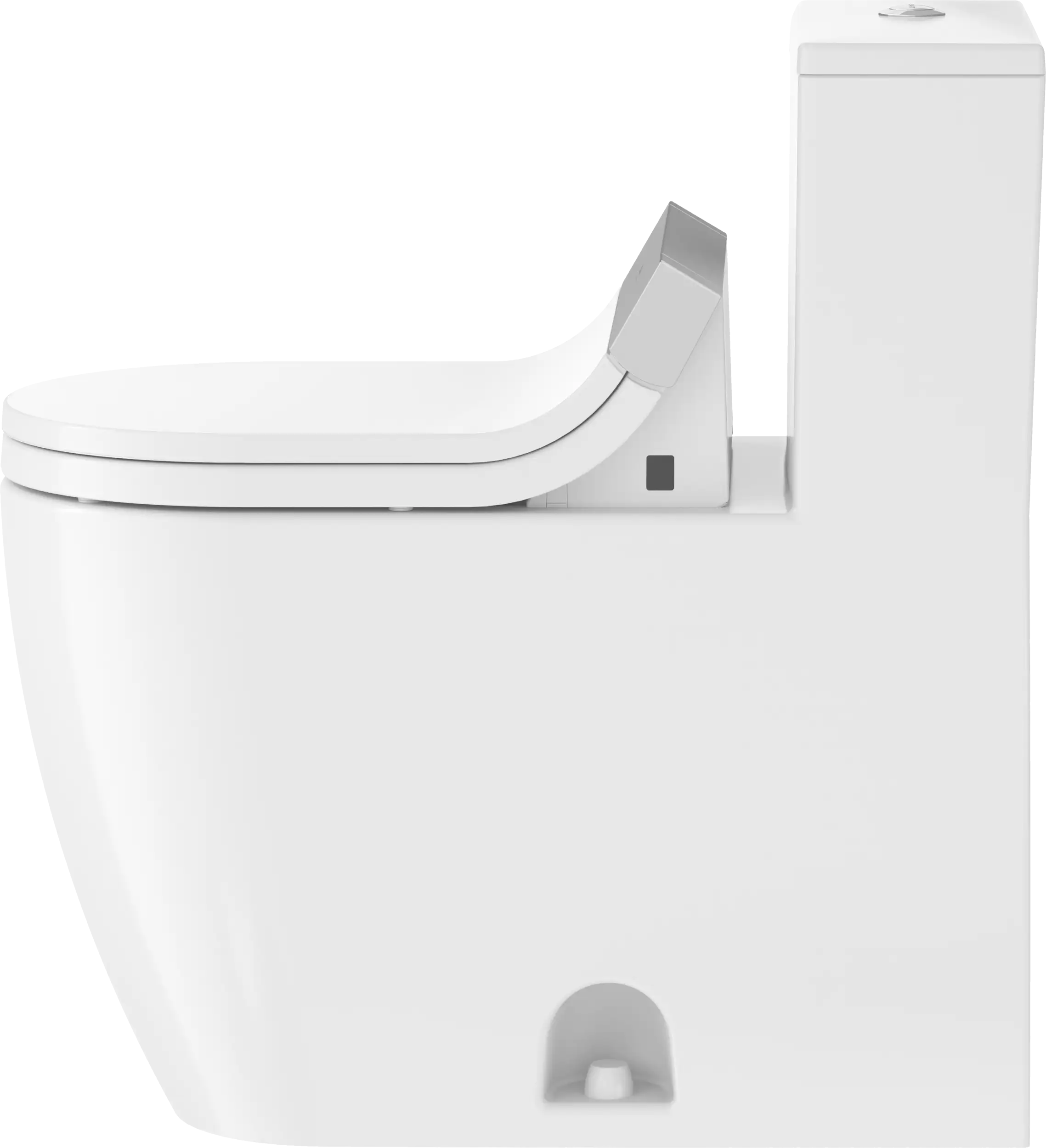 Duravit ME by Starck 1.28 GPF Single Flush Rimless Elongated One Piece Toilet in White, Top Push Button Flush - Seat Sold Separately