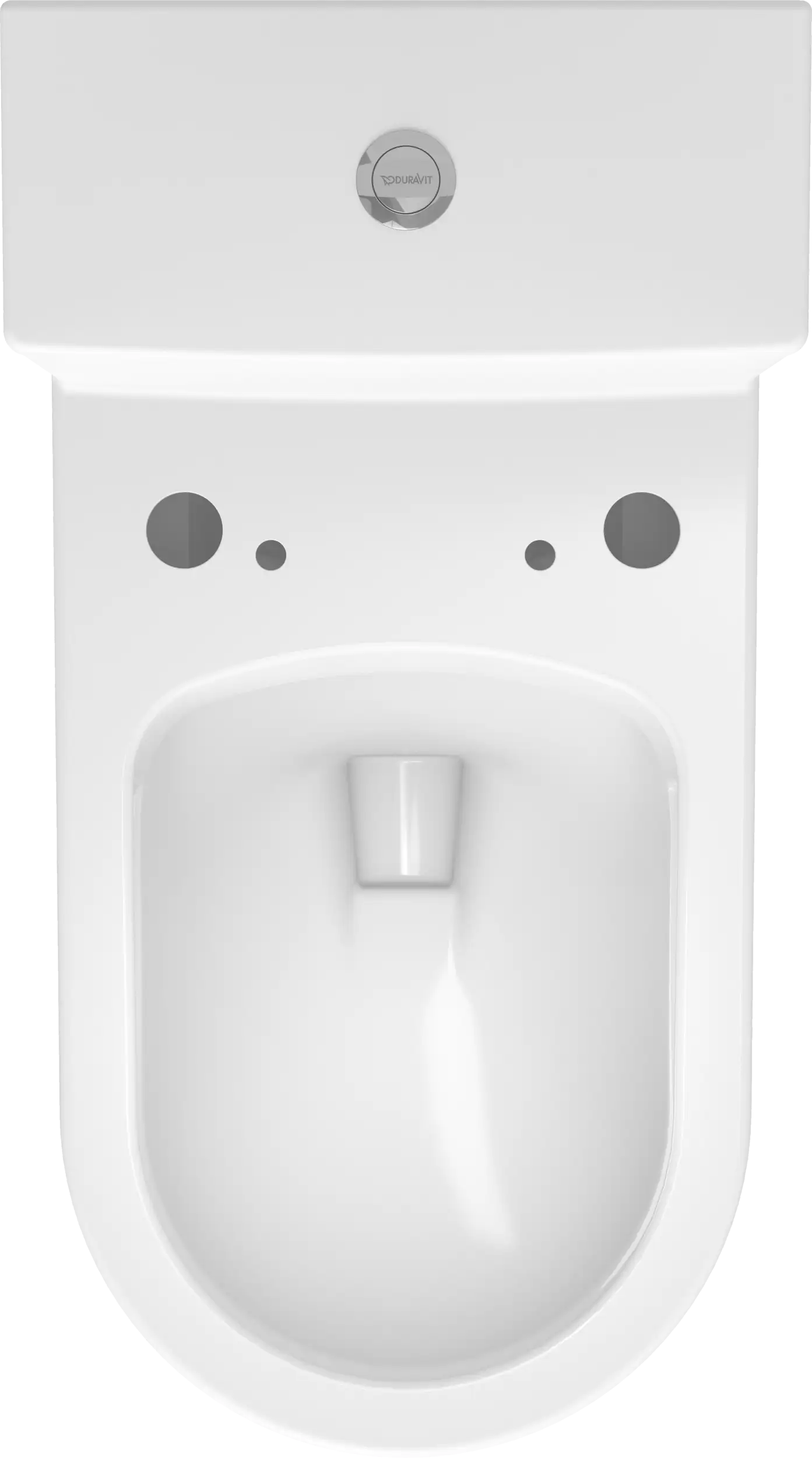 Duravit ME by Starck 1.28 GPF Single Flush Rimless Elongated One Piece Toilet in White, Top Push Button Flush - Seat Sold Separately