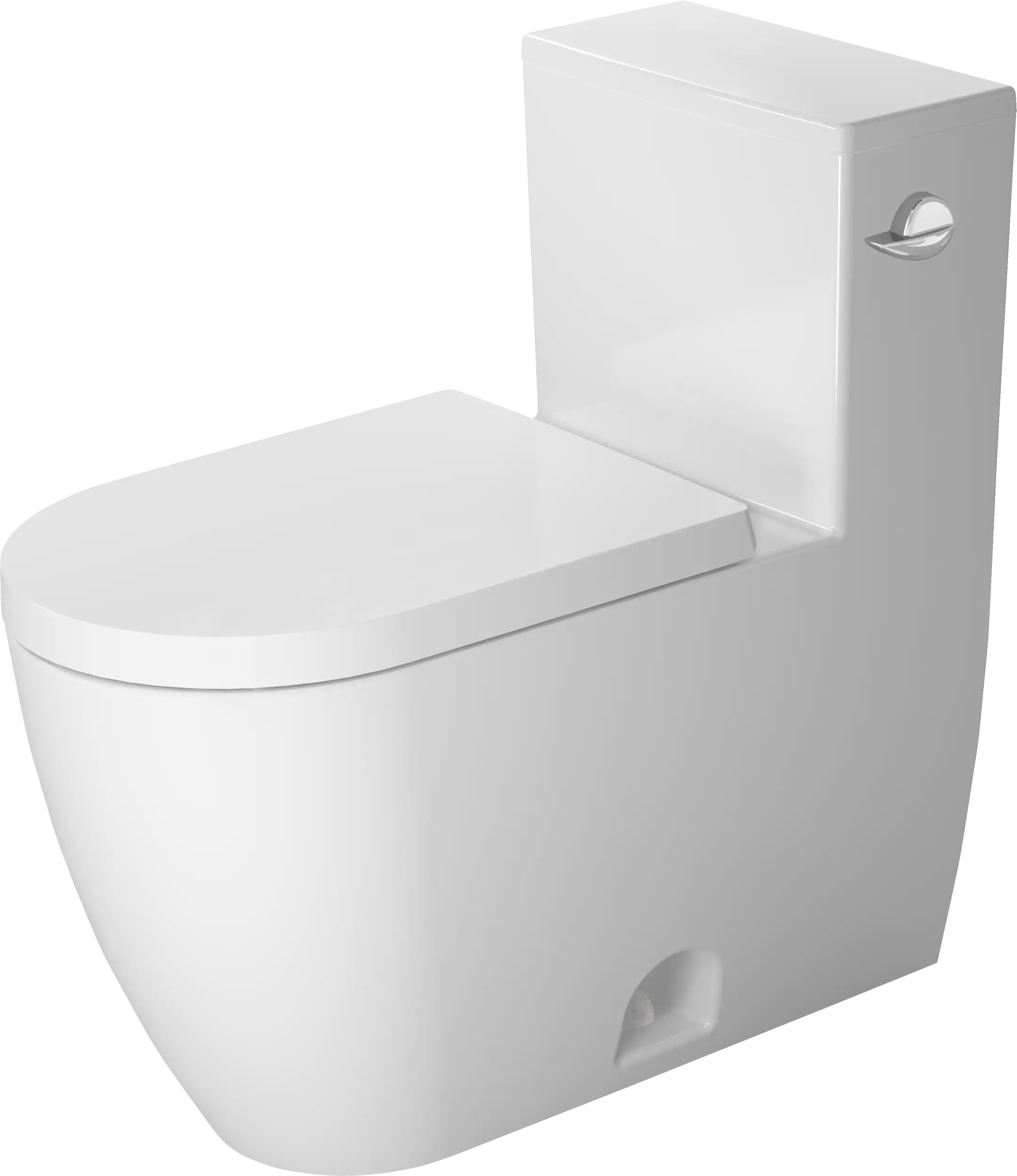 Duravit ME by Starck 1.28 GPF Single Flush Rimless Elongated ADA Compliant One Piece Toilet in White, Right Lever Flush - Seat Sold Separately