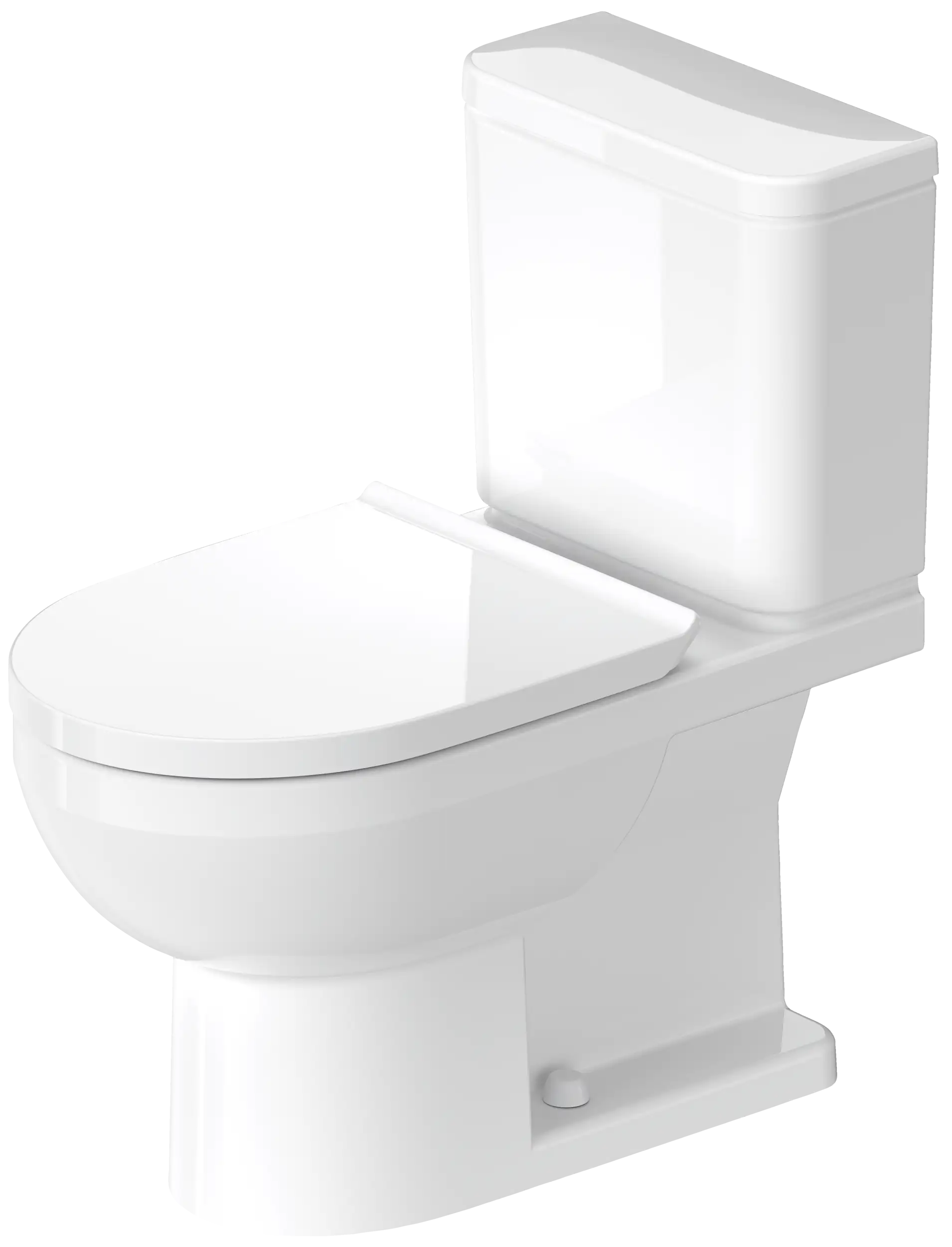 Duravit No.1 1.28 GPF Single Flush Rimless Elongated Toilet Bowl in White