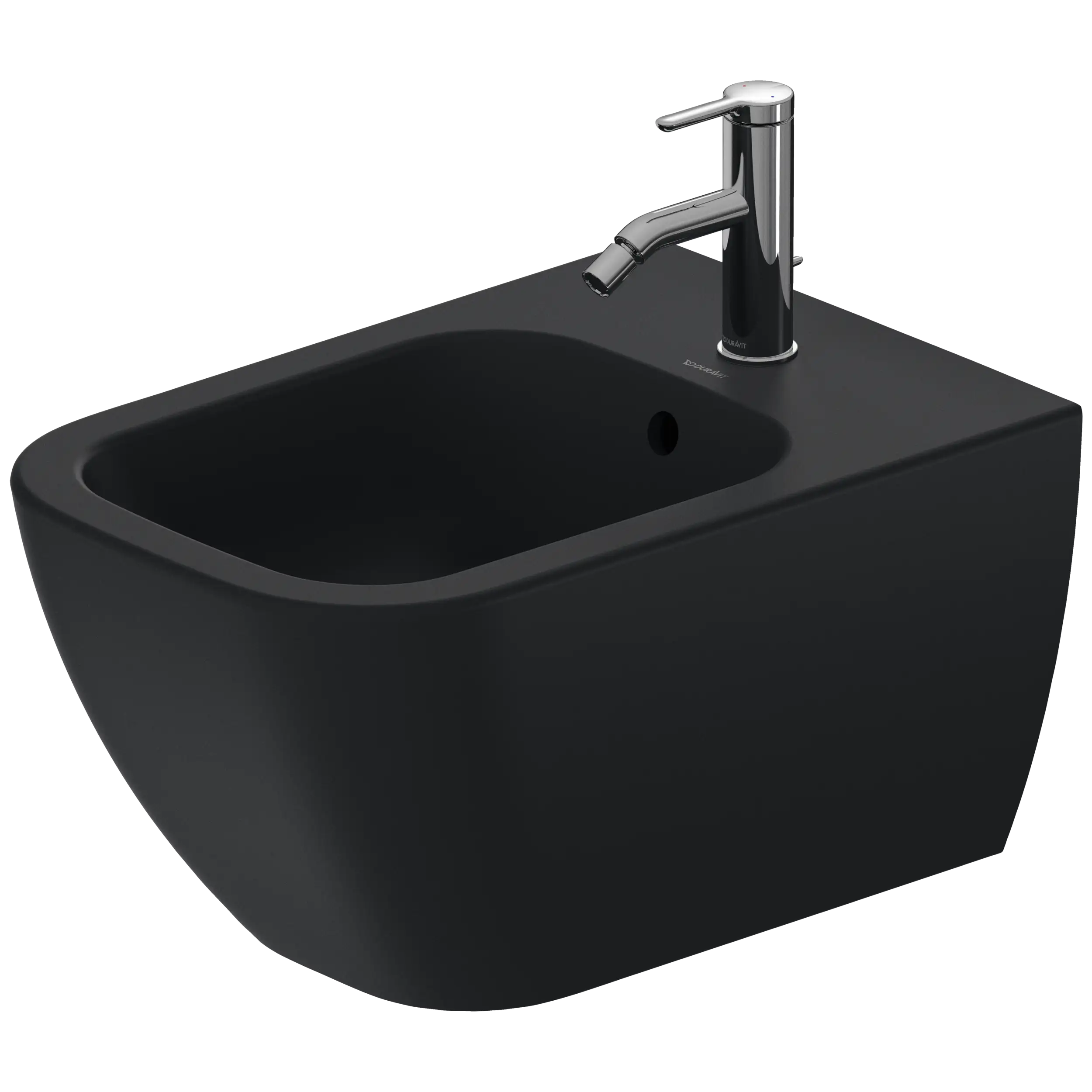 Duravit Happy D.2 Single Hole Horizontal Spray Wall Mount Bidet