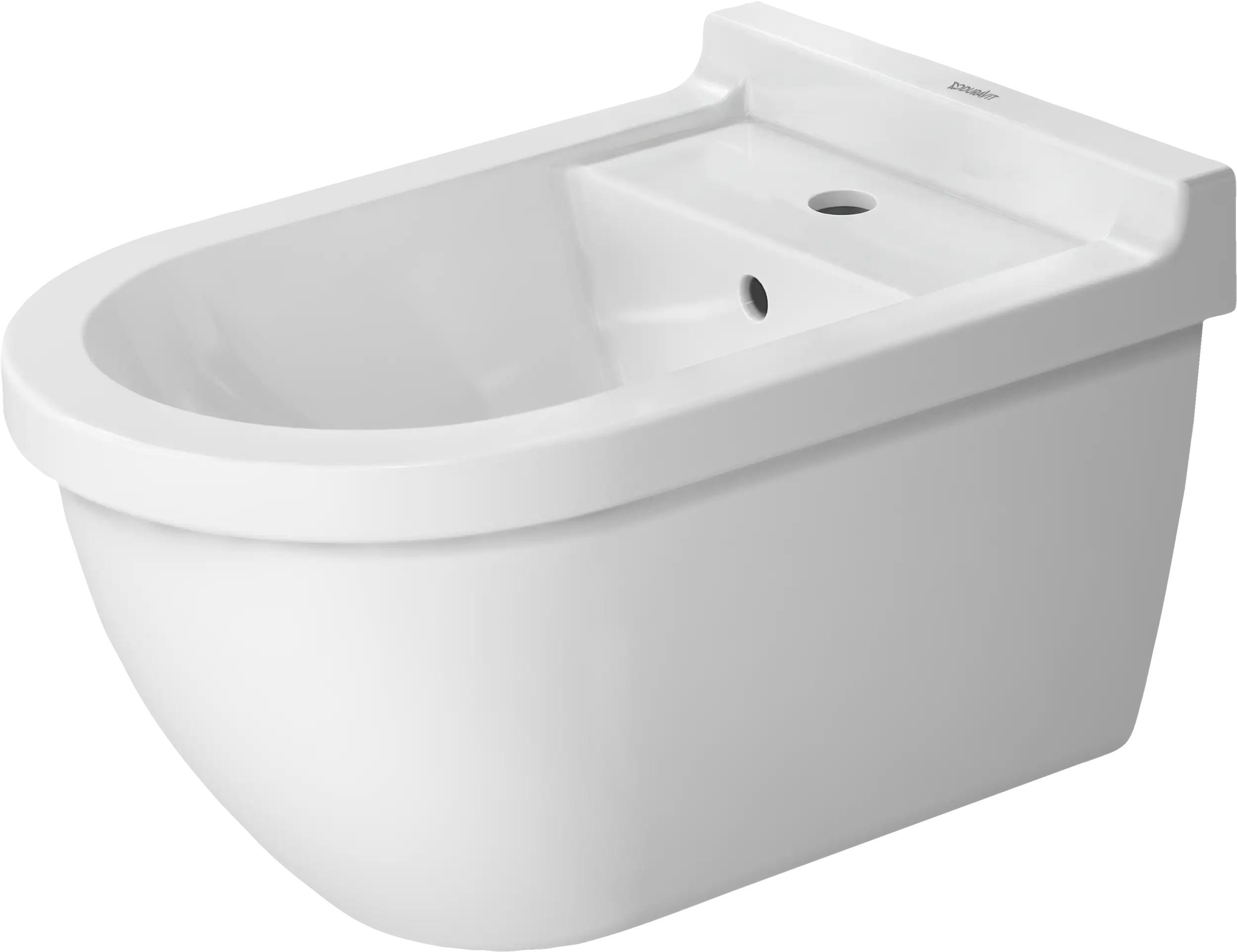 Duravit Starck 3 Single Hole Horizontal Spray Wall Mount Bidet in White
