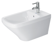 Duravit DuraStyle Single Hole Horizontal Spray Wall Mount Bidet in White