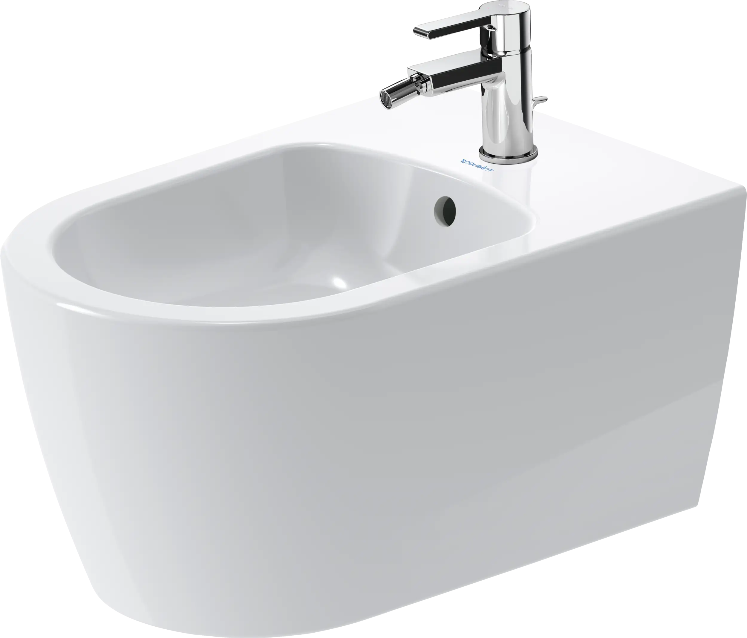 Duravit ME by Starck Single Hole Horizontal Spray Wall Mount Bidet in White