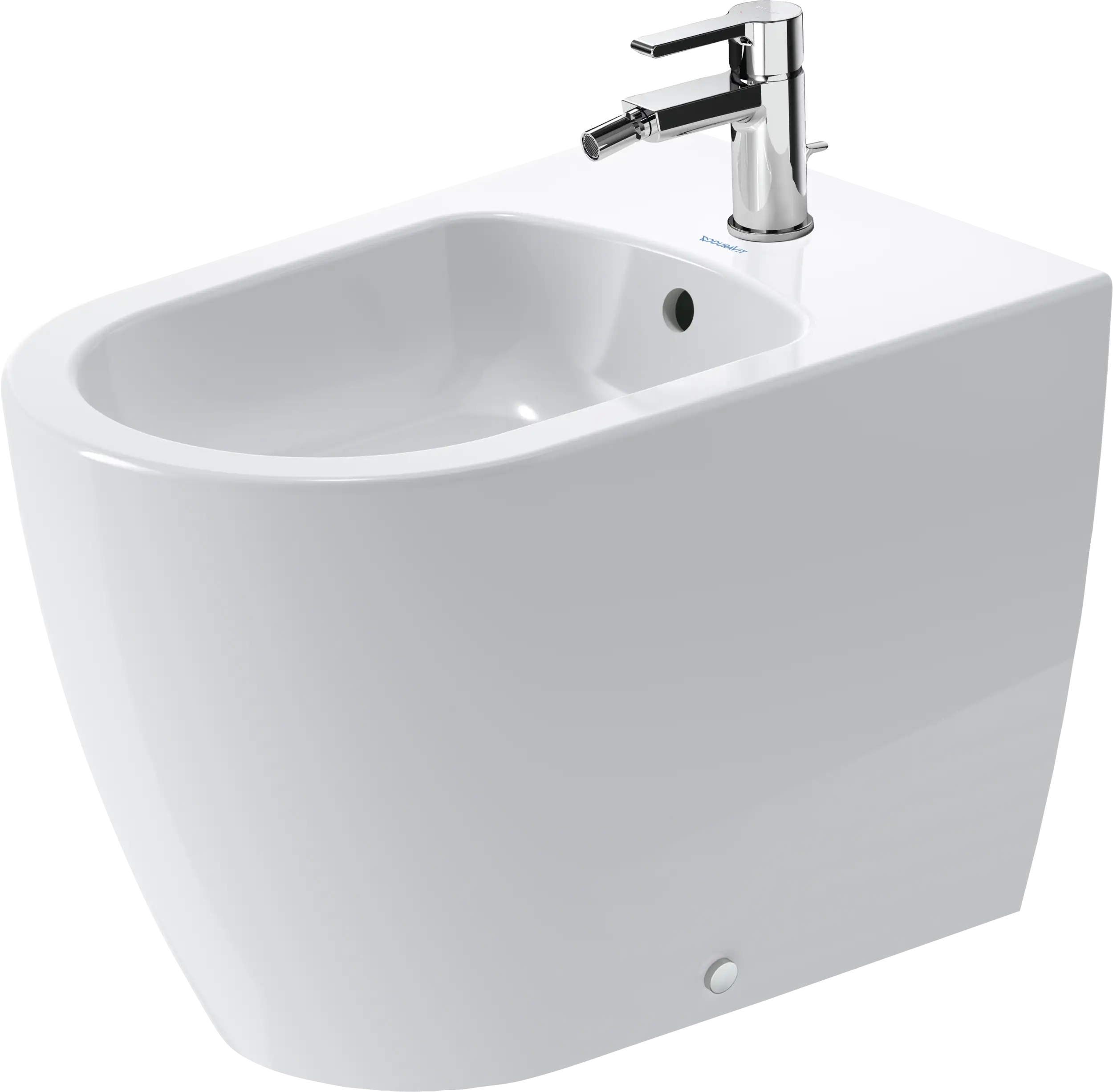 Duravit ME by Starck Single Hole Horizontal Spray Floorstanding Bidet in White