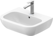 Duravit D-Code 21 5/8'' Rectangular Wall Mounted Sink in White with Single Faucet Hole and with Overflow