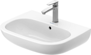 Duravit D-Code 23 5/8'' Rectangular Wall Mounted Sink in White with Single Faucet Hole and with Overflow