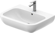 Duravit D-Code 25 5/8'' Rectangular Wall Mounted Sink in White with Single Faucet Hole and with Overflow