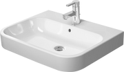 Duravit Happy D.2 25 5/8'' Rectangular Wall Mounted Sink in White with Single Faucet Hole and with Overflow