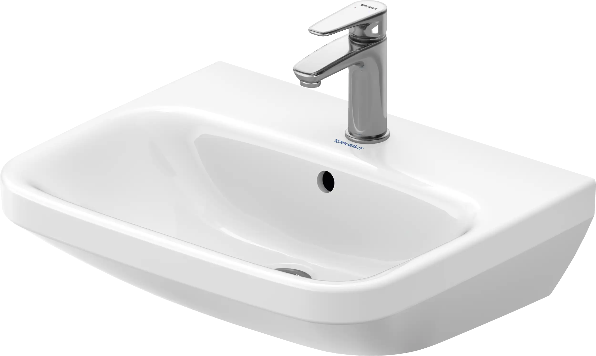 Duravit DuraStyle 21 5/8'' Rectangular Wall Mounted Sink in White with Single Faucet Hole and with Overflow