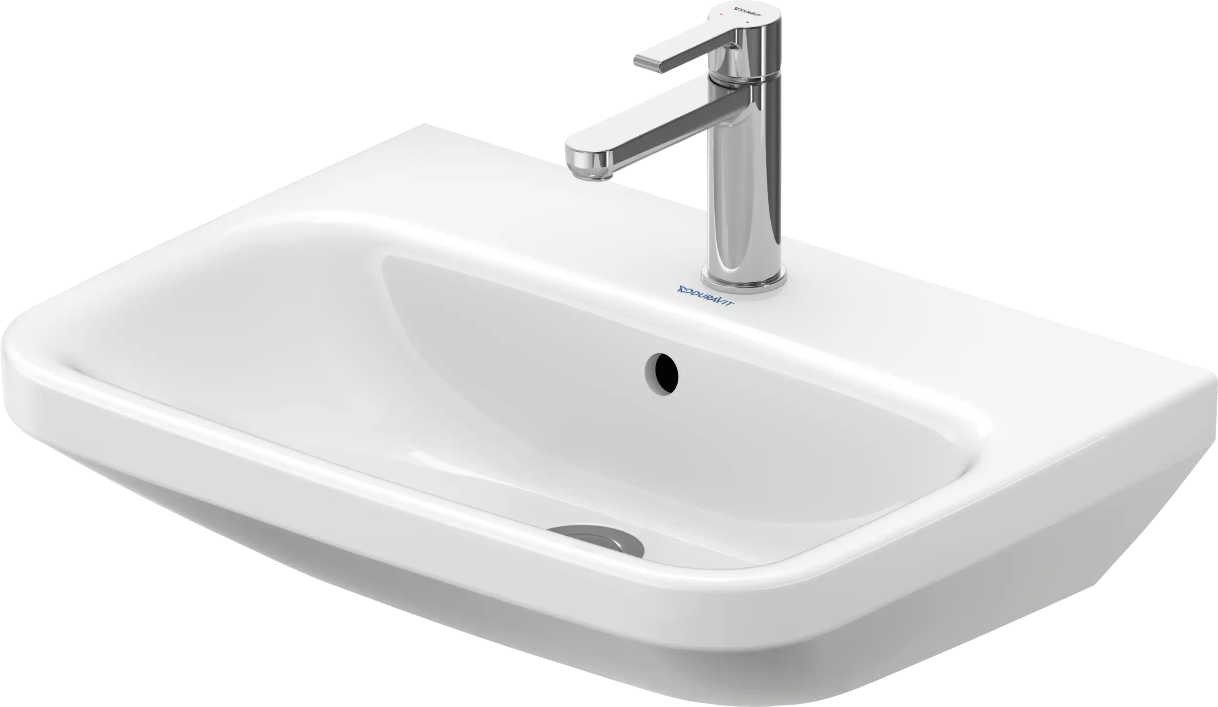 Duravit DuraStyle 23 5/8'' Rectangular Wall Mounted Sink in White with Single Faucet Hole and with Overflow